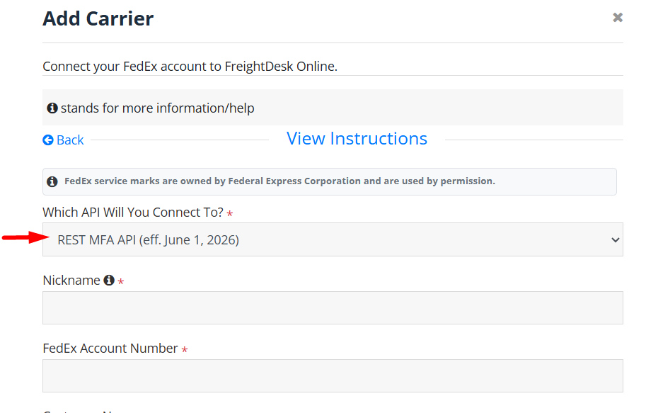 FedEx API Connection Endpoint Effective June 1, 2026 - Shopify Real Time Shipping Quotes App.