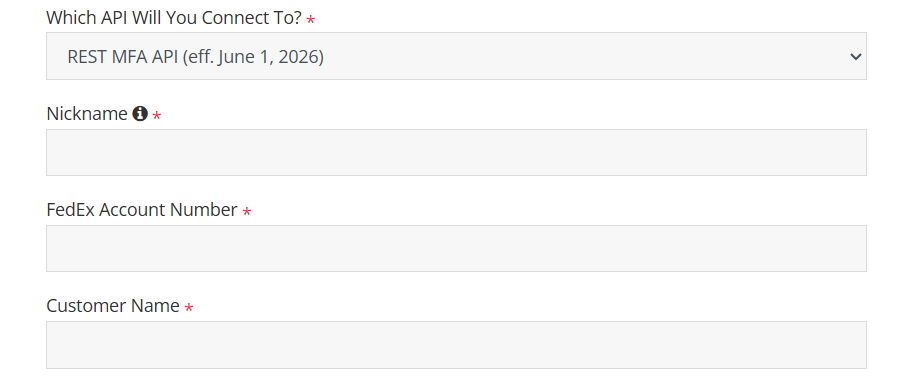 FedEx API Account Info - Shopify Real Time Shipping Quotes App.